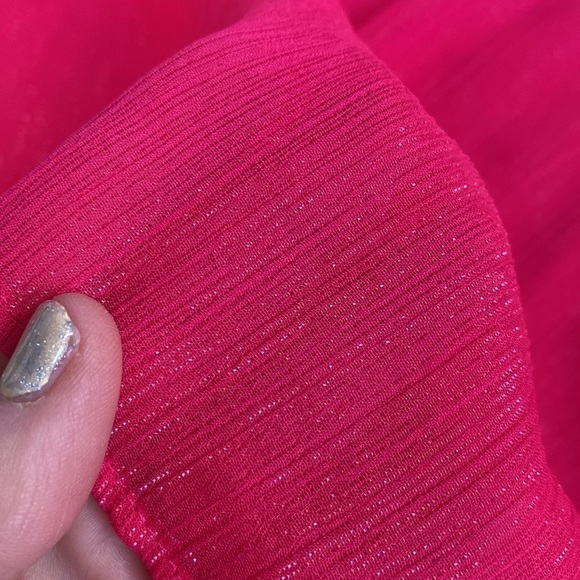 Calvin Klein hot pink blouse with ruffled sleeves. - Picture 12 of 12